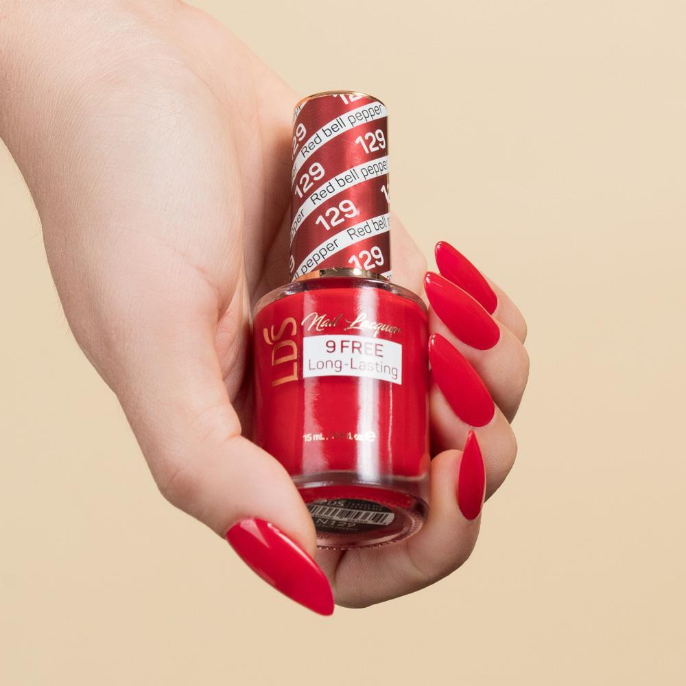 LDS 3 in 1 - 129 Red Bell Pepper - Dip, Gel & Lacquer Matching