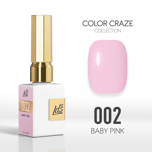  LDS Color Craze Gel Nail Polish - 002 Baby Pink - 0.5oz by LDS COLOR CRAZE sold by DTK Nail Supply