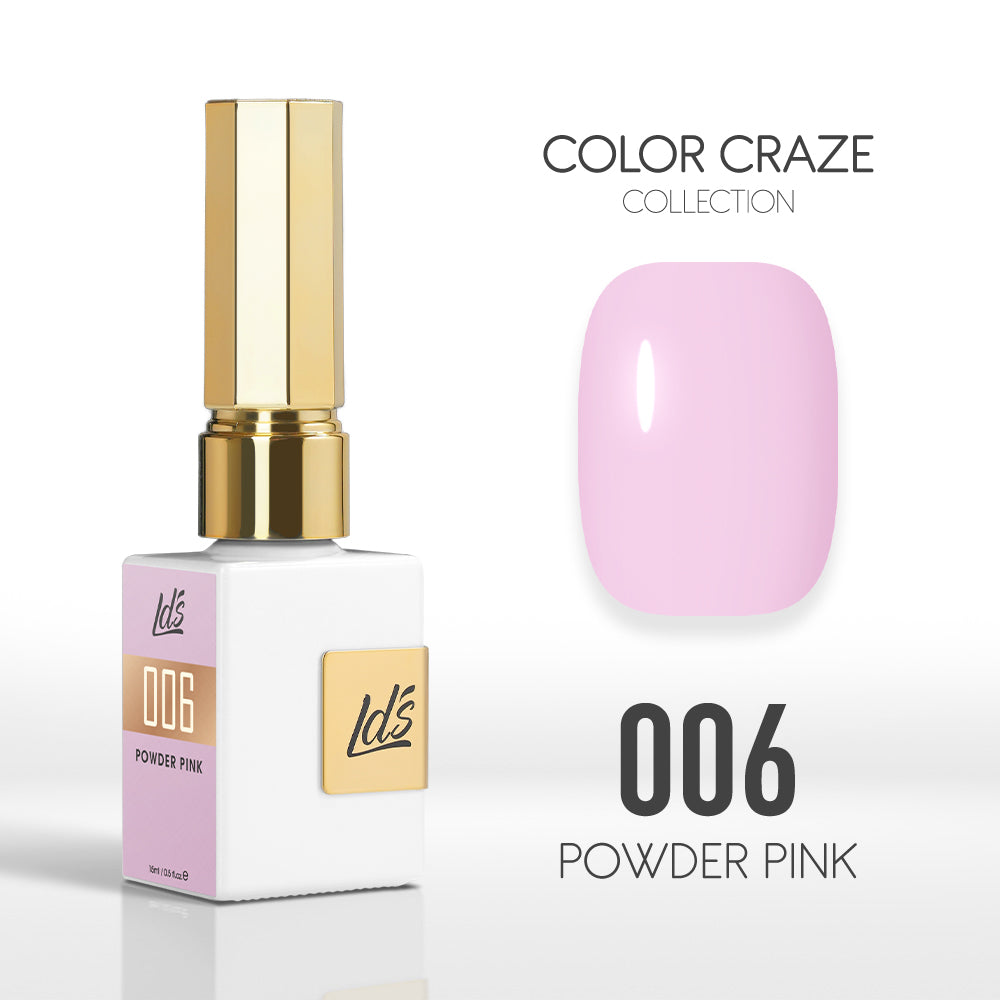  LDS Color Craze Gel Nail Polish - 006 Powder Pink - 0.5oz by LDS COLOR CRAZE sold by DTK Nail Supply