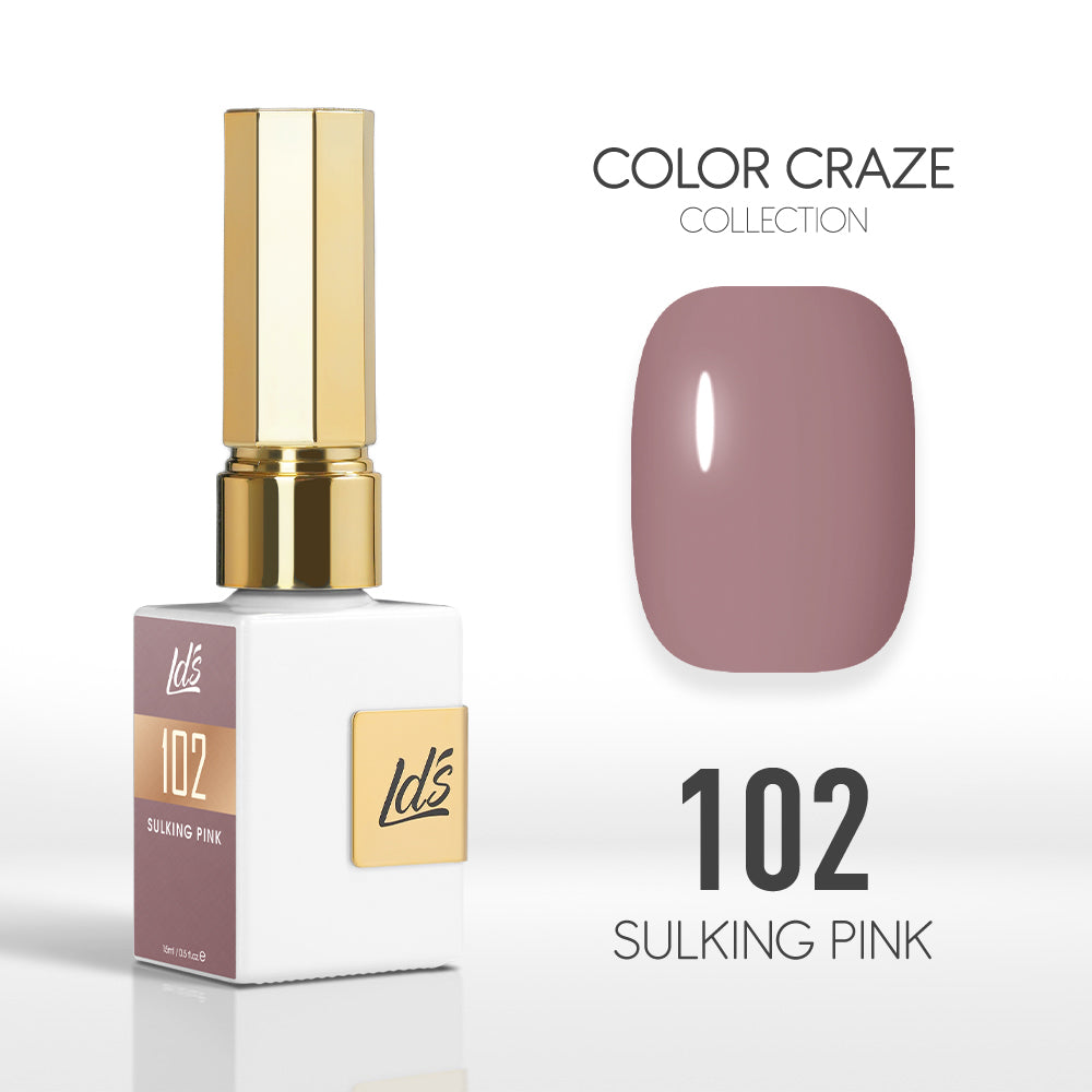  LDS Color Craze Gel Nail Polish - 102 Sulking Pink - 0.5oz by LDS COLOR CRAZE sold by DTK Nail Supply