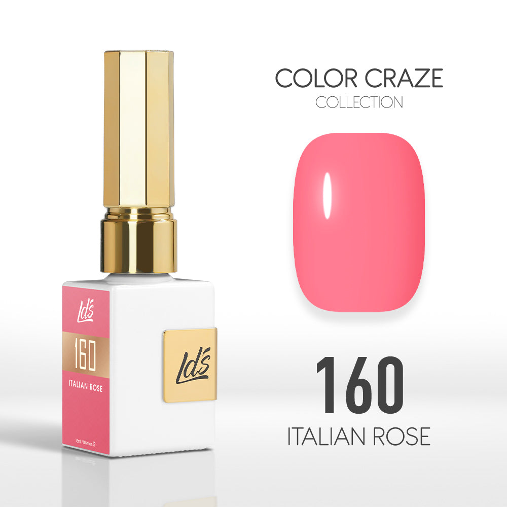 LDS Color Craze Collection - 160 Italian Rose - Gel Polish 0.5oz