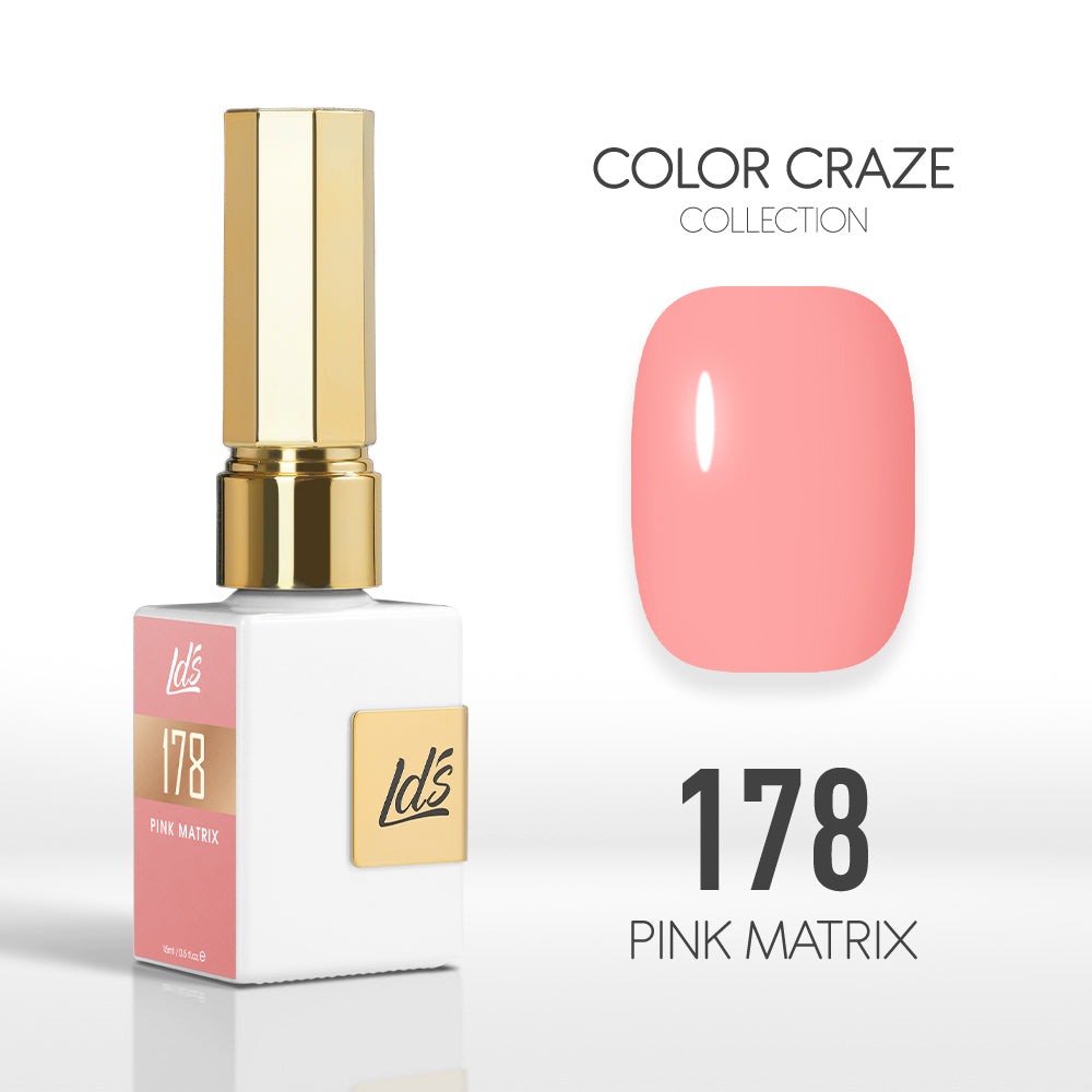  LDS Color Craze Gel Nail Polish - 178 Pink Matrix - 0.5oz by LDS COLOR CRAZE sold by DTK Nail Supply