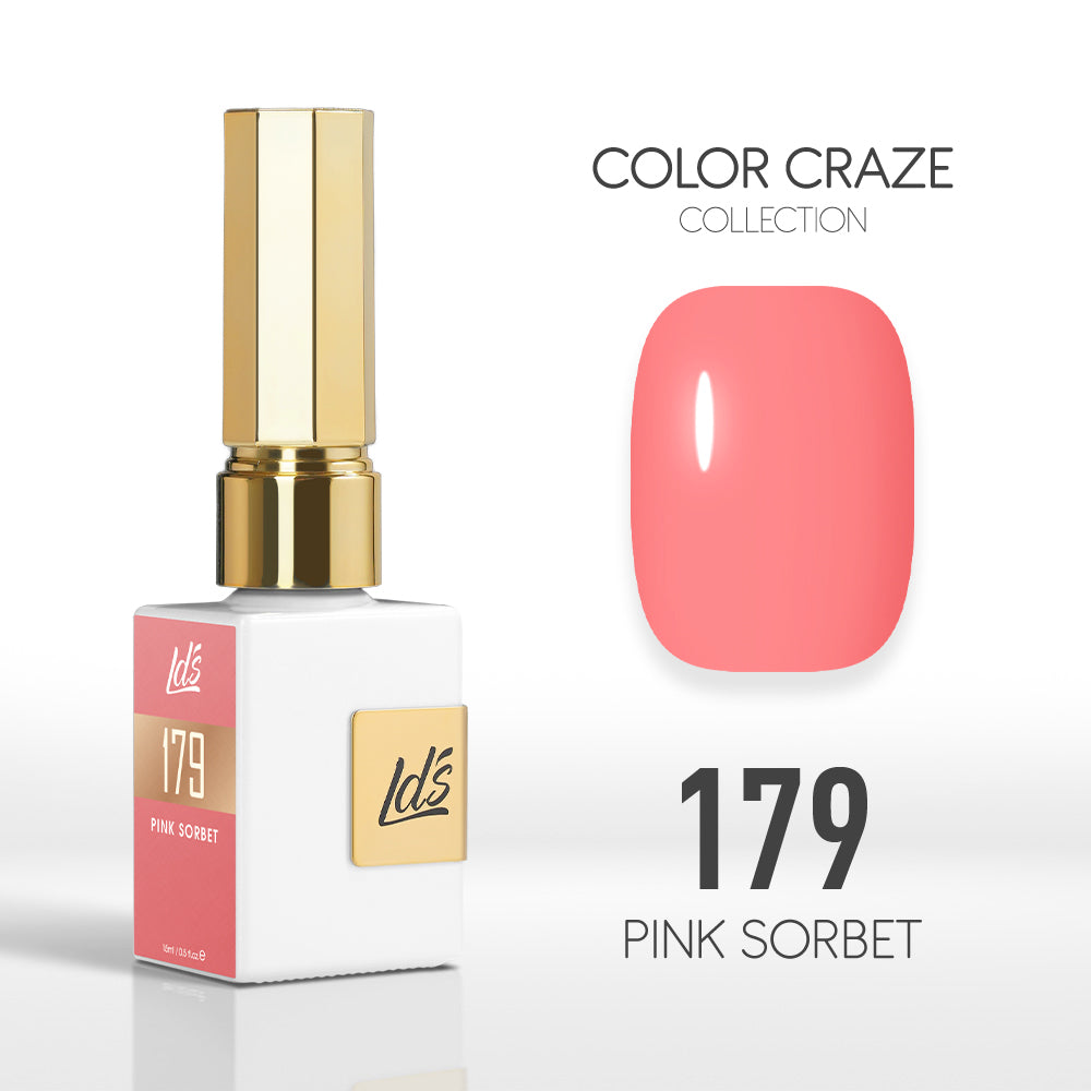  LDS Color Craze Gel Nail Polish - 179 Pink Sorbet - 0.5oz by LDS COLOR CRAZE sold by DTK Nail Supply