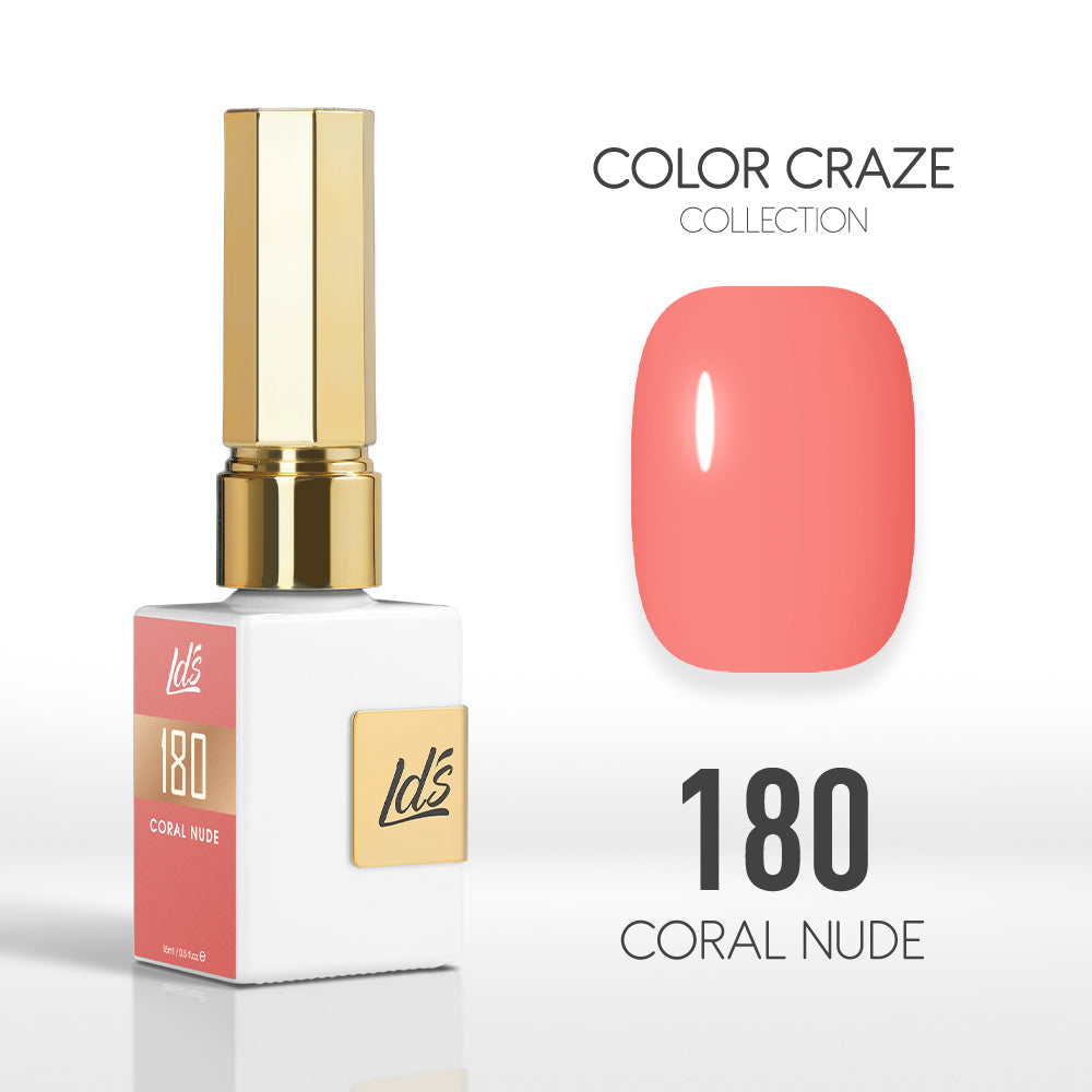  LDS Color Craze Gel Nail Polish - 180 Coral Nude - 0.5oz by LDS COLOR CRAZE sold by DTK Nail Supply