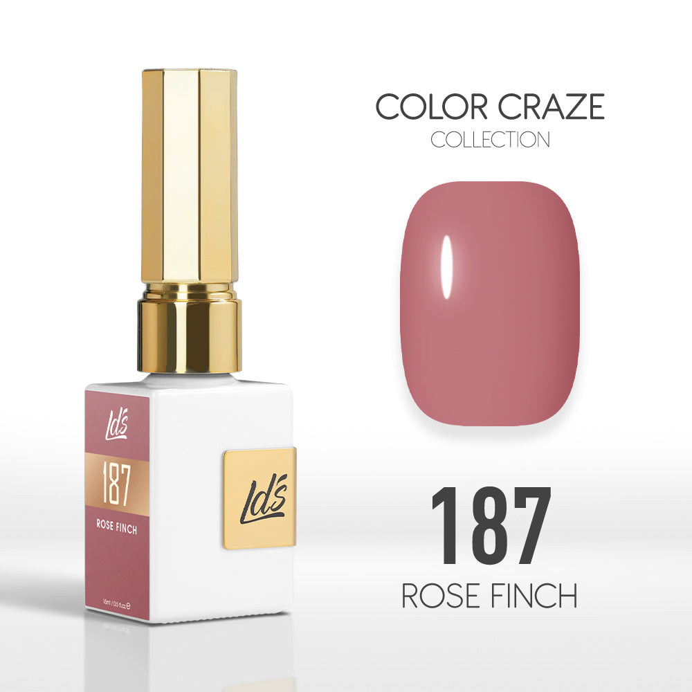 LDS Color Craze Collection - 187 Rose Finch - Gel Polish 0.5oz