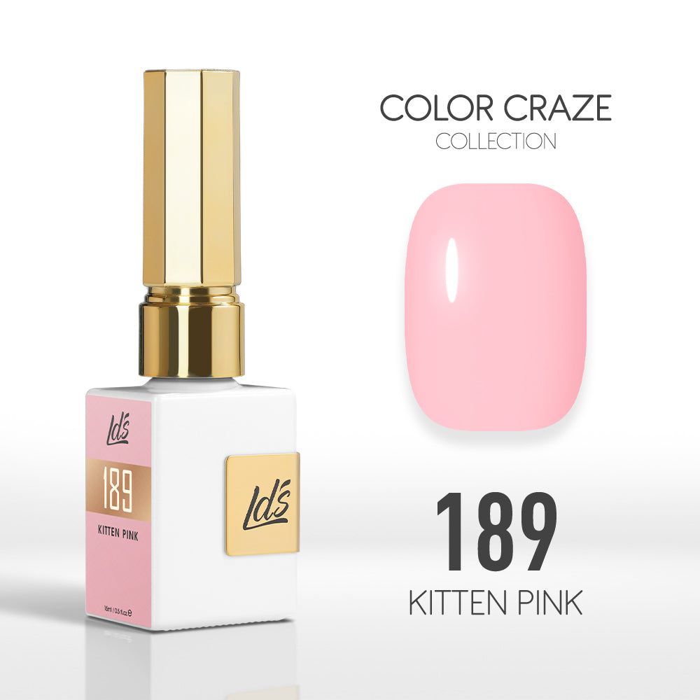  LDS Color Craze Gel Nail Polish - 189 Kitten Pink - 0.5oz by LDS COLOR CRAZE sold by DTK Nail Supply