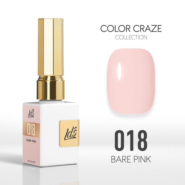  LDS Color Craze Gel Nail Polish - 018 Bare Pink - 0.5oz by LDS COLOR CRAZE sold by DTK Nail Supply