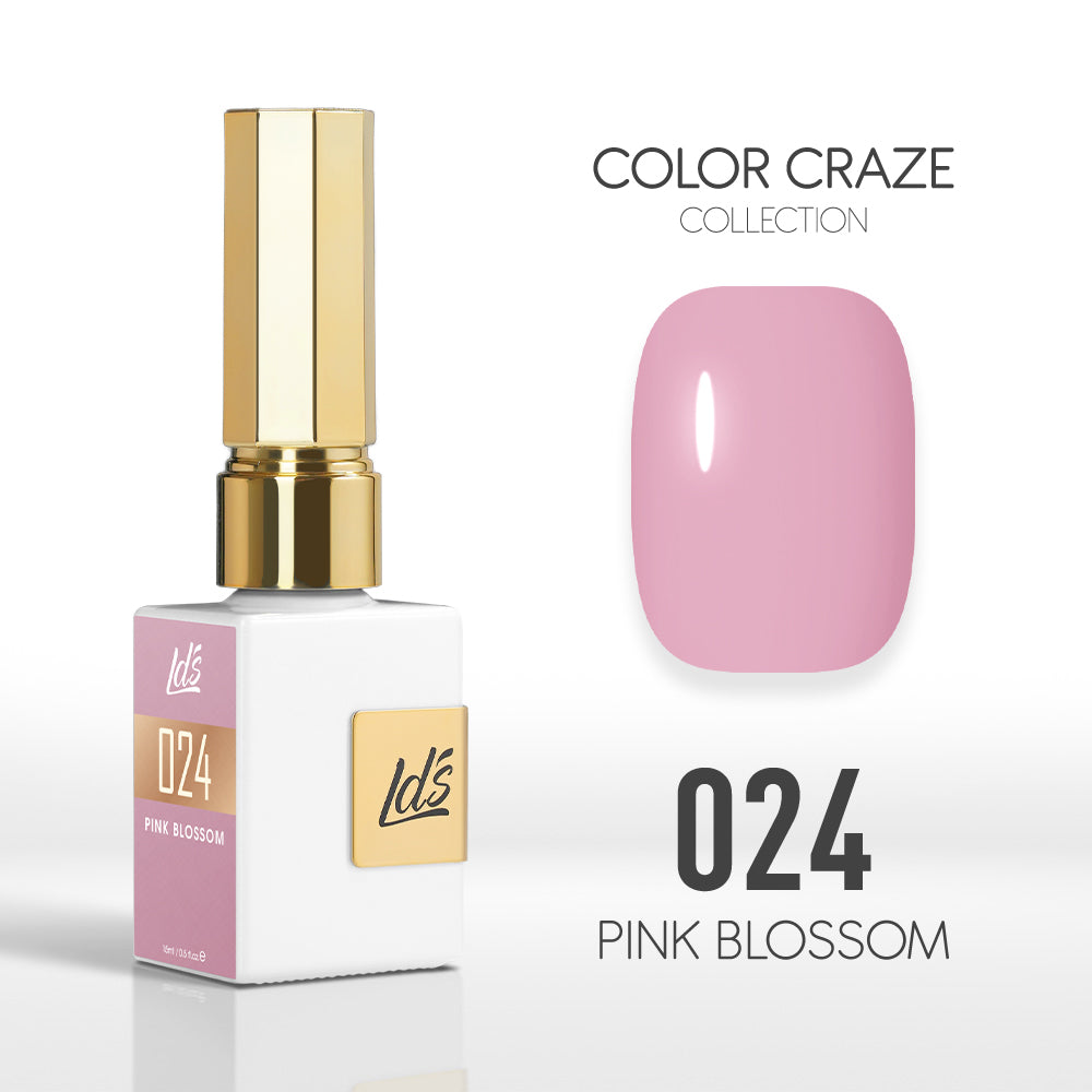 LDS Color Craze Collection - 024 Pink Blossom - Gel Polish 0.5oz