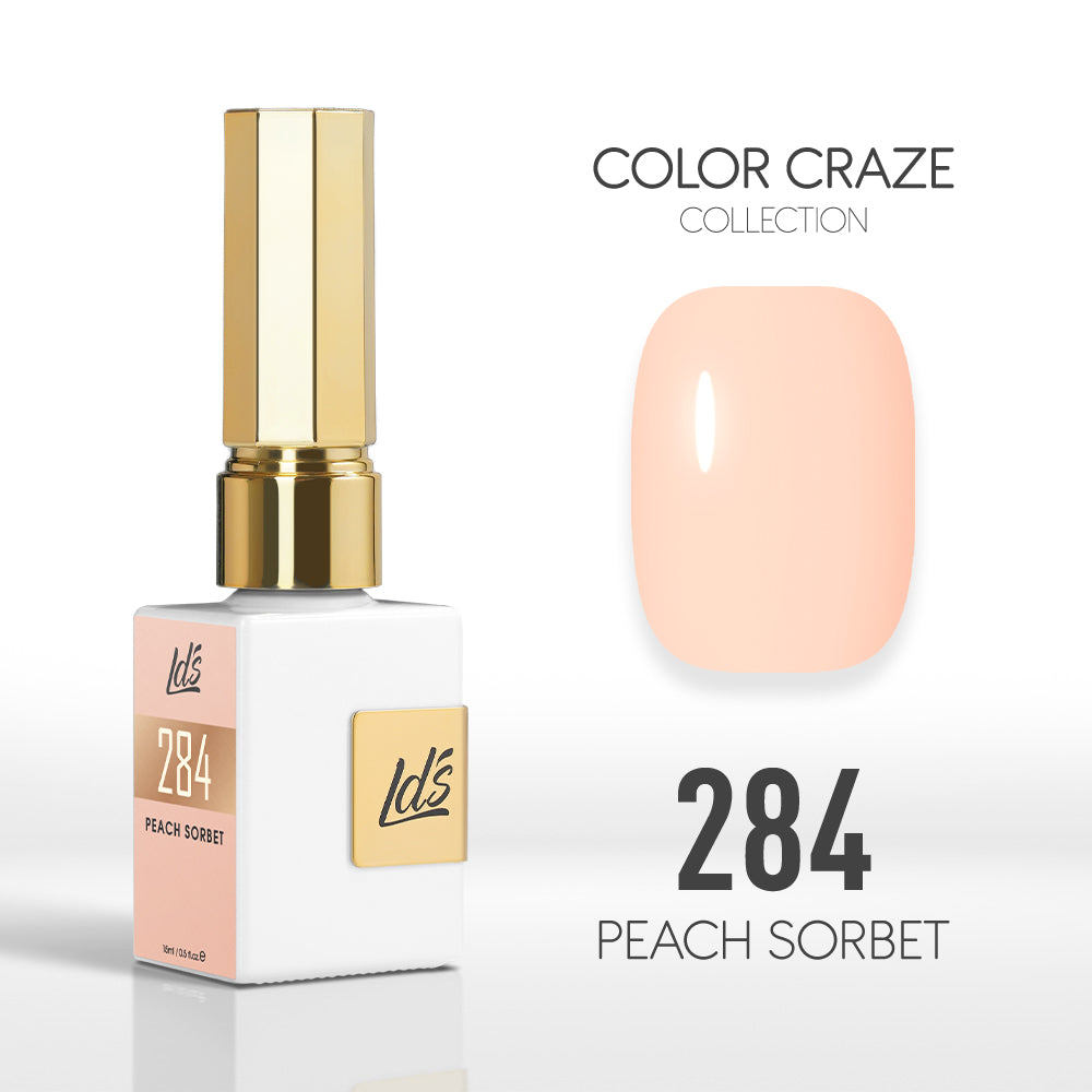  LDS Color Craze Gel Nail Polish - 284 Peach Sorbet - 0.5oz by LDS COLOR CRAZE sold by DTK Nail Supply