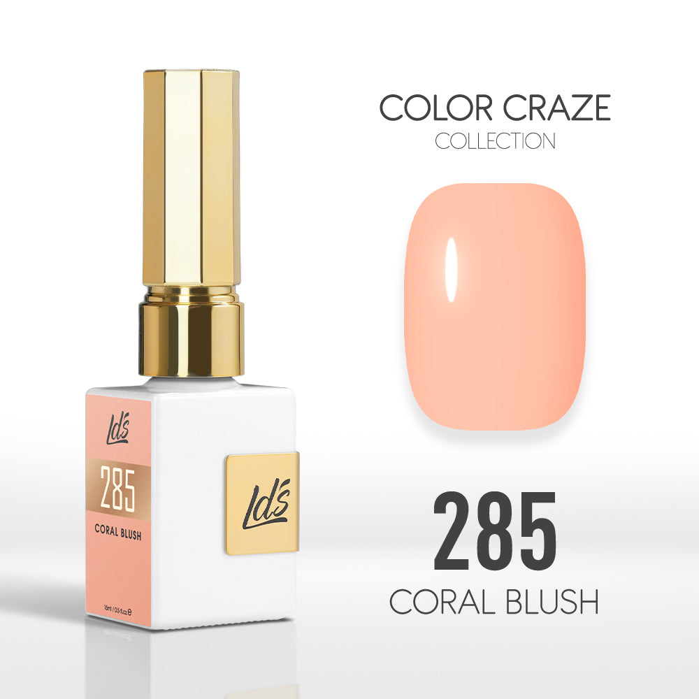  LDS Color Craze Gel Nail Polish - 285 Coral Blush - 0.5oz by LDS COLOR CRAZE sold by DTK Nail Supply