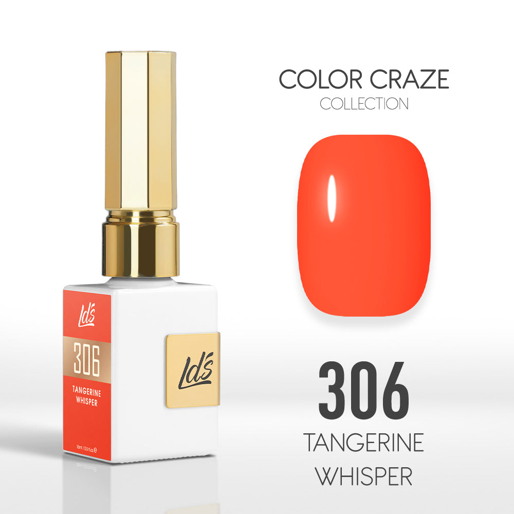  LDS Color Craze Gel Nail Polish - 306 Tangerine Whisper - 0.5oz by LDS COLOR CRAZE sold by DTK Nail Supply