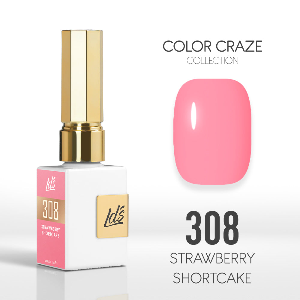  LDS Color Craze Gel Nail Polish - 308 Strawberry Shortcake - 0.5oz by LDS COLOR CRAZE sold by DTK Nail Supply