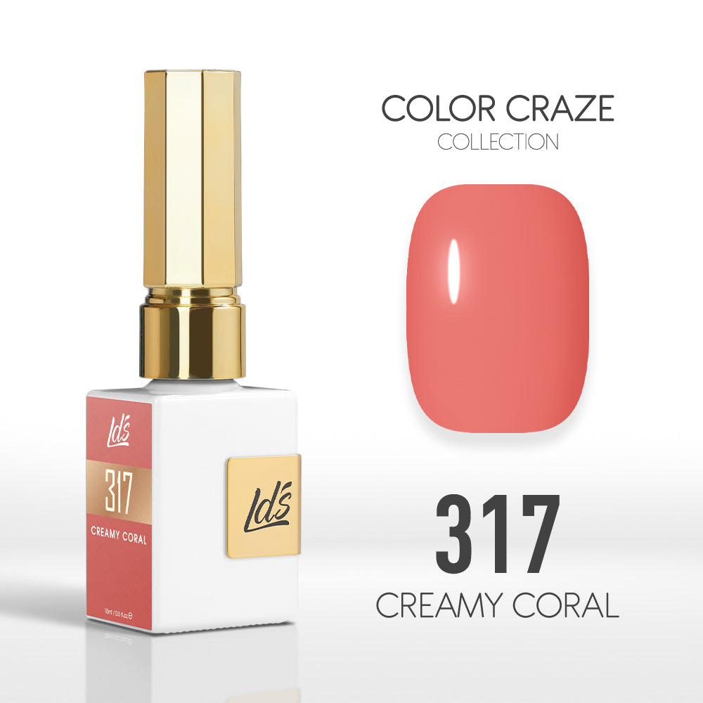  LDS Color Craze Gel Nail Polish - 317 Creamy Coral - 0.5oz by LDS COLOR CRAZE sold by DTK Nail Supply