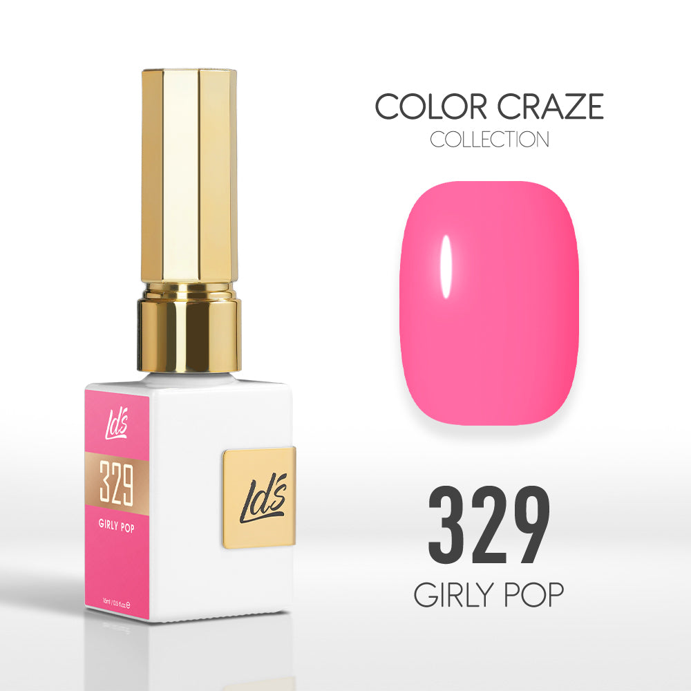  LDS Color Craze Gel Nail Polish - 329 Girly Pop - 0.5oz by LDS COLOR CRAZE sold by DTK Nail Supply