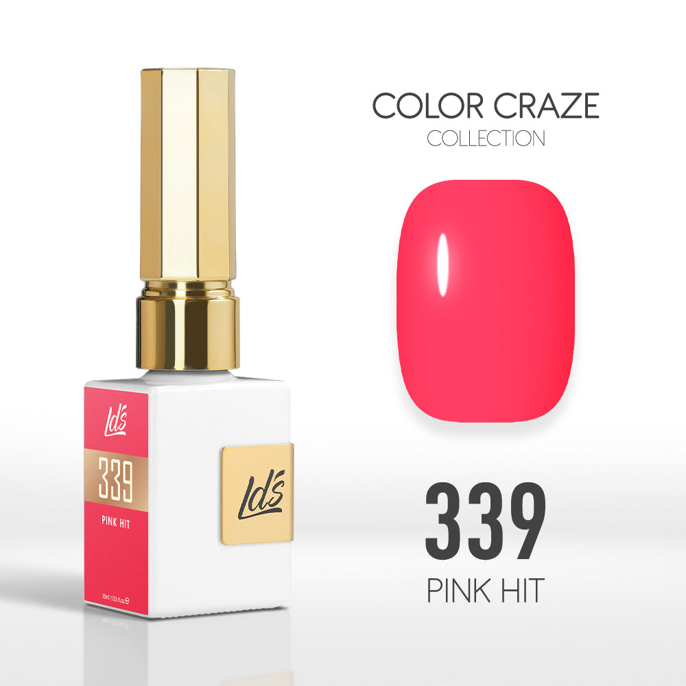  LDS Color Craze Gel Nail Polish - 339 Pink Hit - 0.5oz by LDS COLOR CRAZE sold by DTK Nail Supply