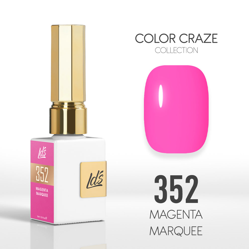  LDS Color Craze Gel Nail Polish - 352 Magenta Marquee - 0.5oz by LDS COLOR CRAZE sold by DTK Nail Supply