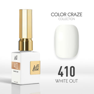  LDS Color Craze Gel Nail Polish - 410 White Out - 0.5oz by LDS COLOR CRAZE sold by DTK Nail Supply