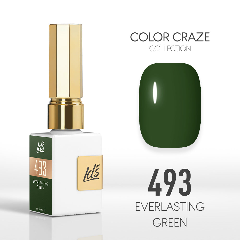  LDS Color Craze Gel Nail Polish - 493 Everlasting Green - 0.5oz by LDS COLOR CRAZE sold by DTK Nail Supply