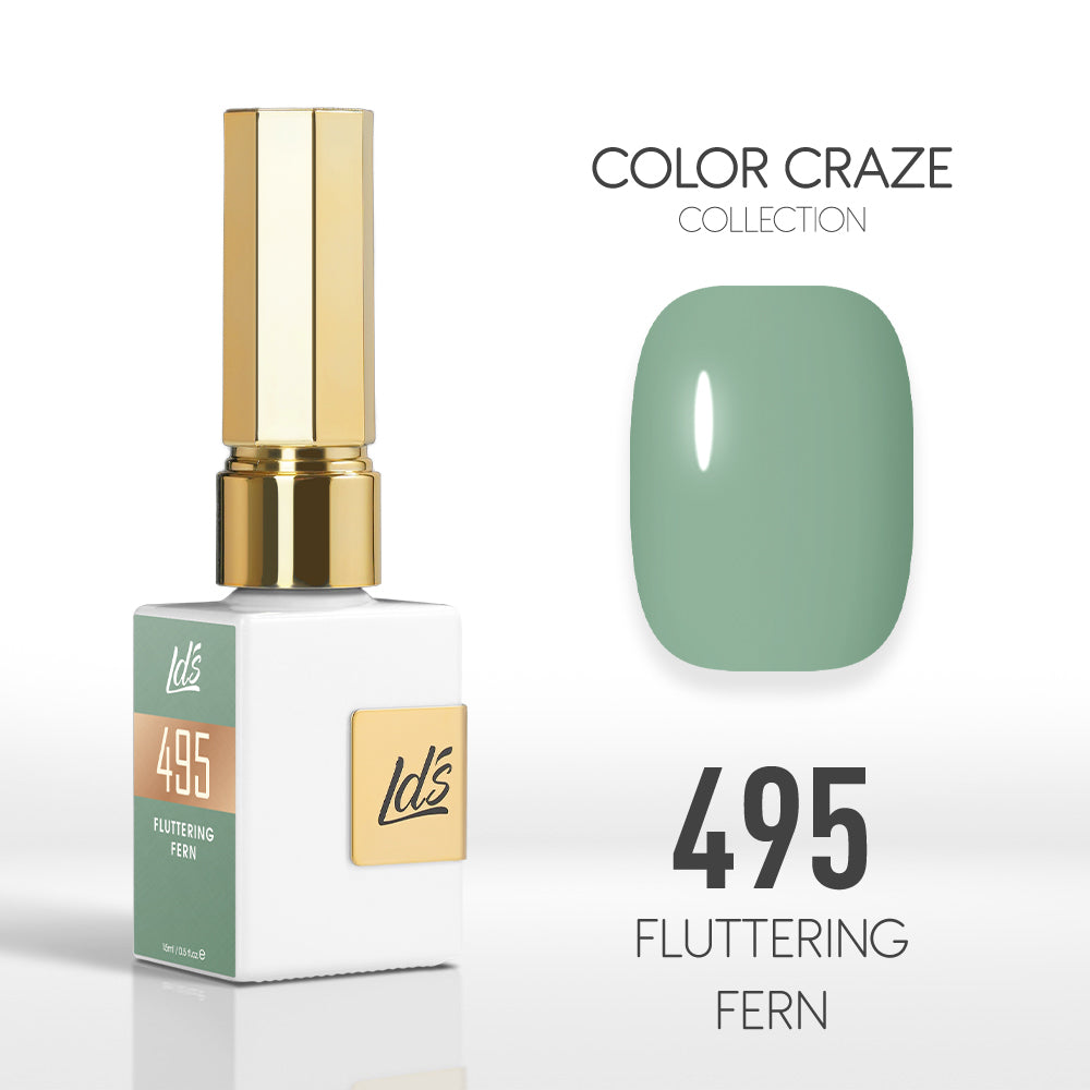  LDS Color Craze Gel Nail Polish - 495 Fluttering Fern - 0.5oz by LDS COLOR CRAZE sold by DTK Nail Supply