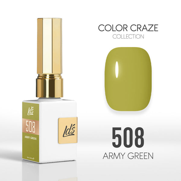  LDS Color Craze Gel Nail Polish - 508 Army Green - 0.5oz by LDS COLOR CRAZE sold by DTK Nail Supply