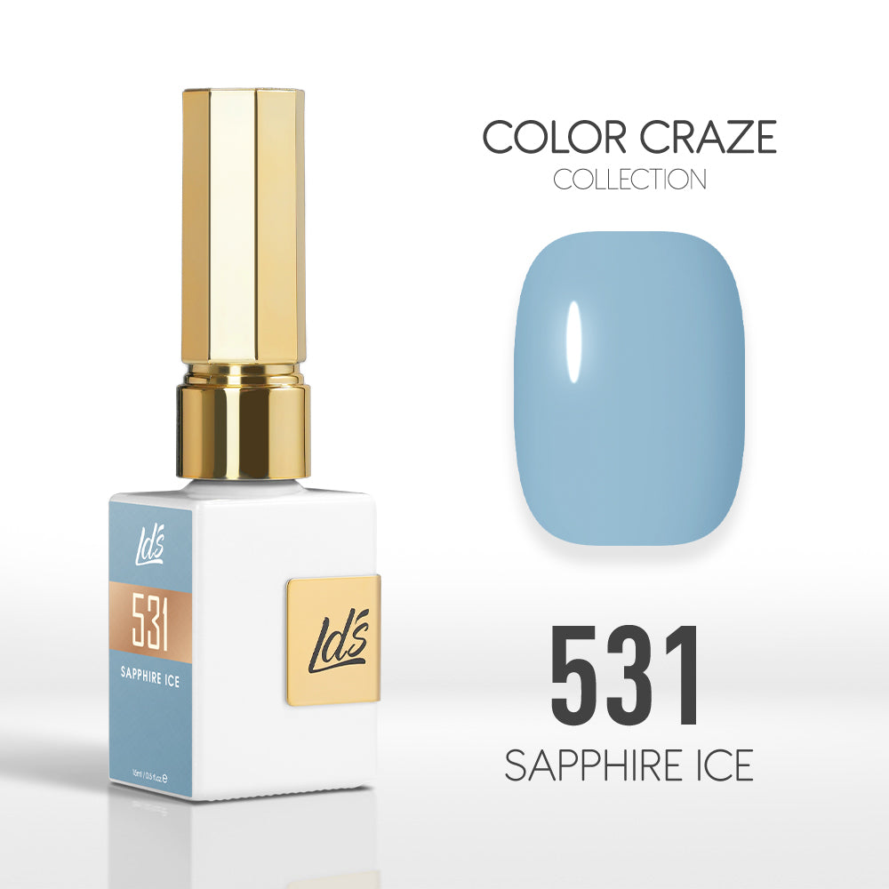  LDS Color Craze Gel Nail Polish - 531 Sapphire Ice - 0.5oz by LDS COLOR CRAZE sold by DTK Nail Supply