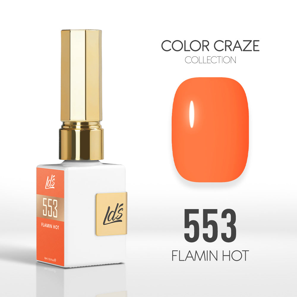  LDS Color Craze Gel Nail Polish - 553 Flamin Hot - 0.5oz by LDS COLOR CRAZE sold by DTK Nail Supply