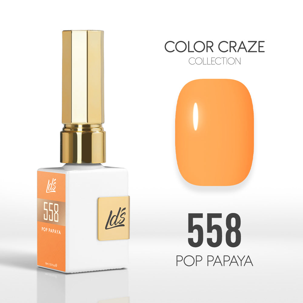  LDS Color Craze Gel Nail Polish - 558 Pop Papaya - 0.5oz by LDS COLOR CRAZE sold by DTK Nail Supply