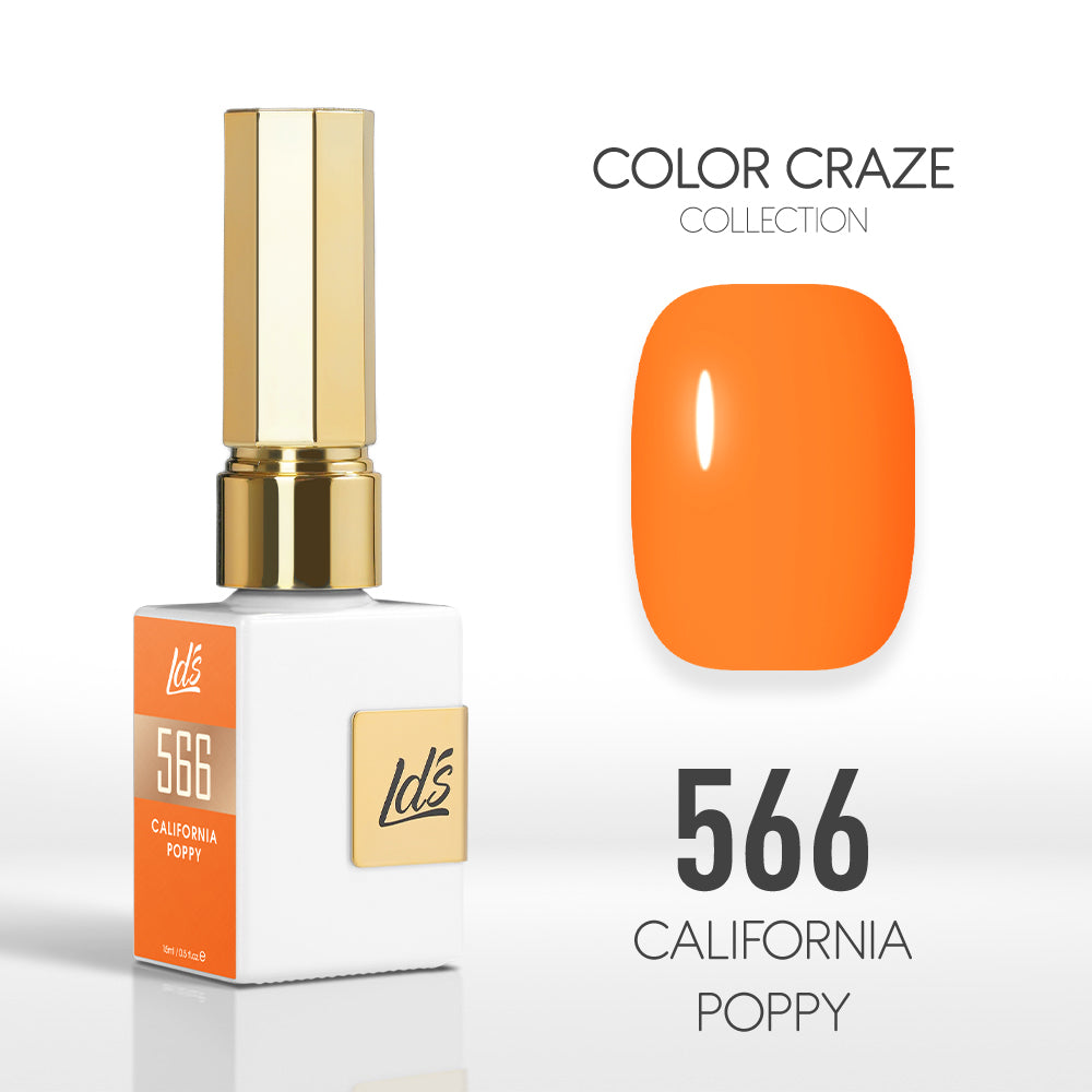  LDS Color Craze Gel Nail Polish - 566 California Poppy - 0.5oz by LDS COLOR CRAZE sold by DTK Nail Supply