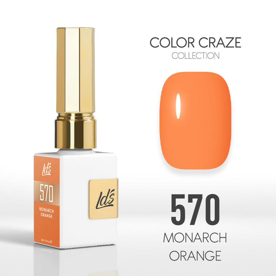 LDS Color Craze Collection - 570 Monarch Orange - Gel Polish 0.5oz