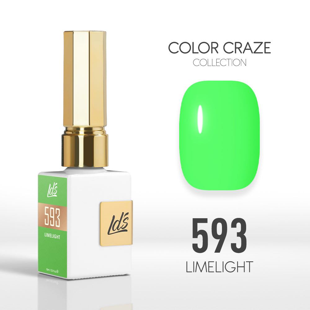  LDS Color Craze Gel Nail Polish - 593 Limelight - 0.5oz by LDS COLOR CRAZE sold by DTK Nail Supply