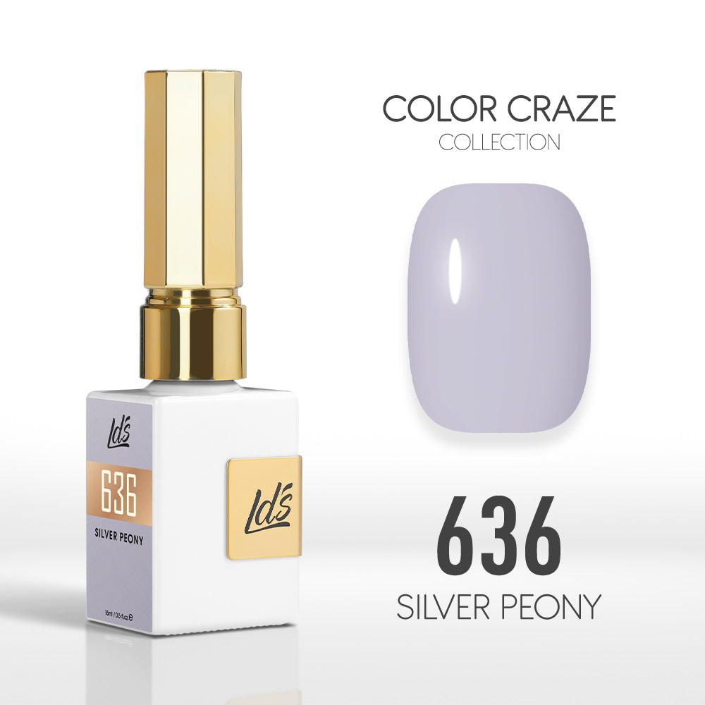  LDS Color Craze Gel Nail Polish - 636 Silver Peony - 0.5oz by LDS COLOR CRAZE sold by DTK Nail Supply