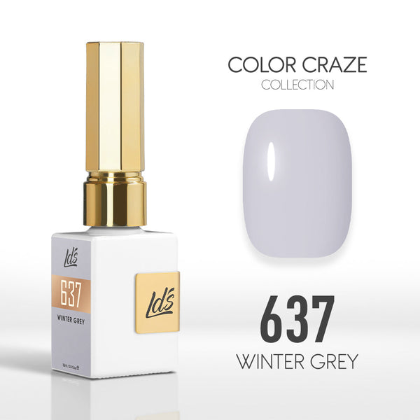  LDS Color Craze Gel Nail Polish - 637 Winter Grey - 0.5oz by LDS COLOR CRAZE sold by DTK Nail Supply