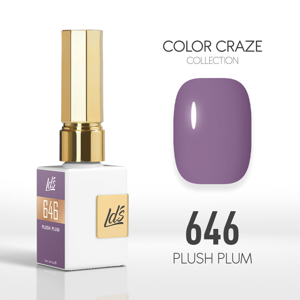  LDS Color Craze Gel Nail Polish - 646 Plush Plum - 0.5oz by LDS COLOR CRAZE sold by DTK Nail Supply