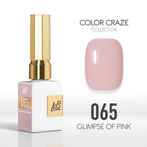 LDS Color Craze Collection - 065 Glimpse of Pink - Gel Polish 0.5oz