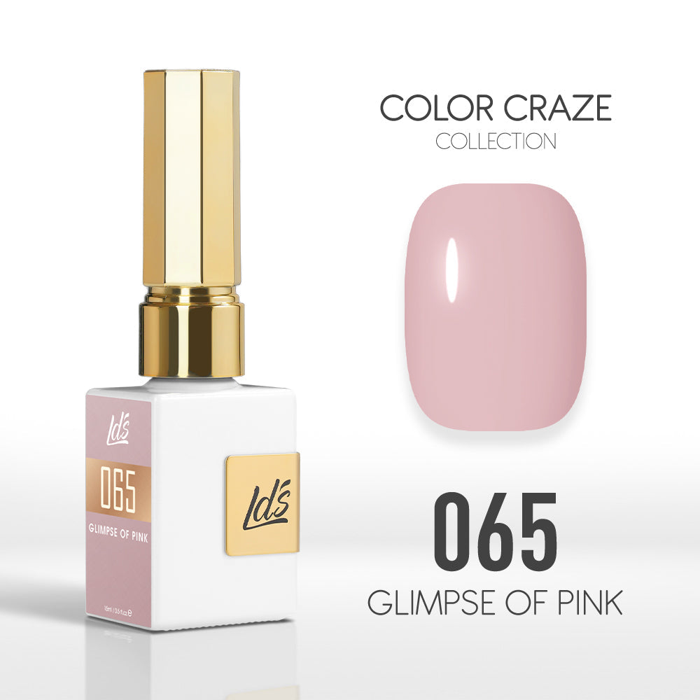  LDS Color Craze Gel Nail Polish - 065 Glimpse of Pink - 0.5oz by LDS COLOR CRAZE sold by DTK Nail Supply