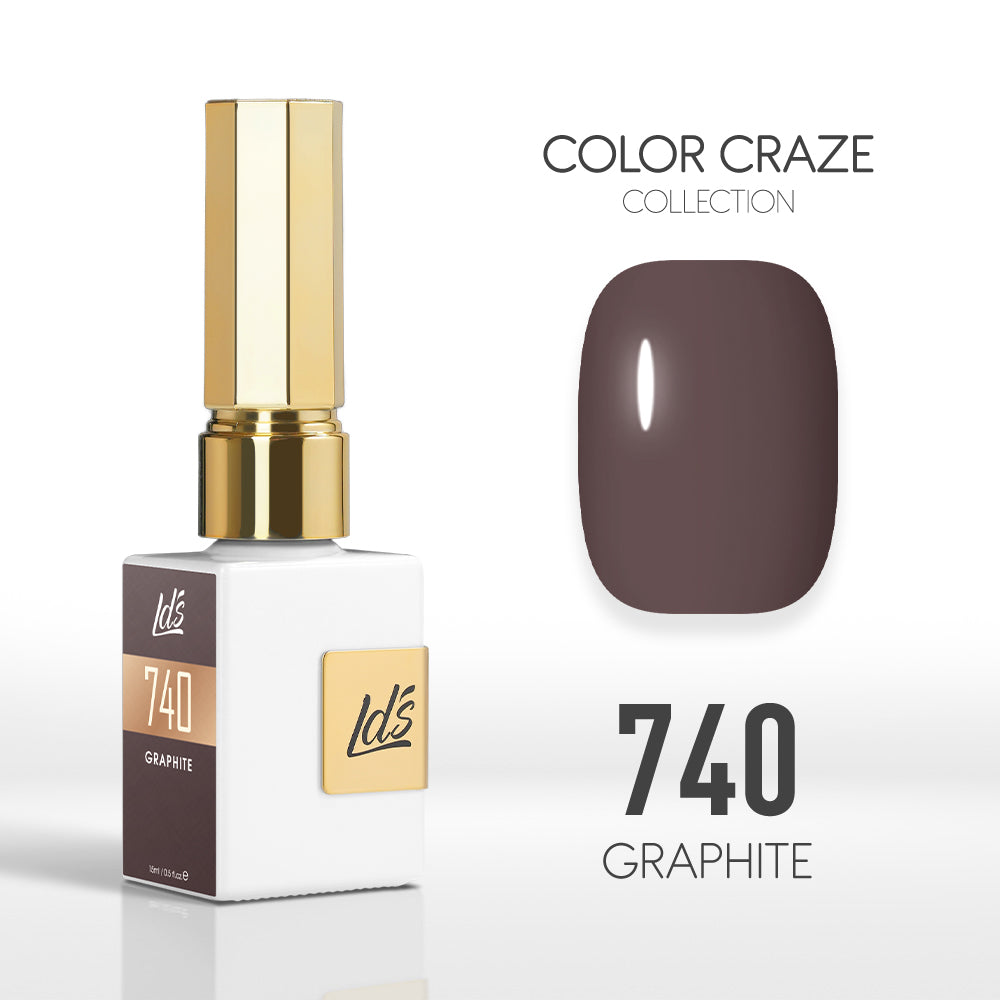  LDS Color Craze Gel Nail Polish - 740 Graphite - 0.5oz by LDS COLOR CRAZE sold by DTK Nail Supply