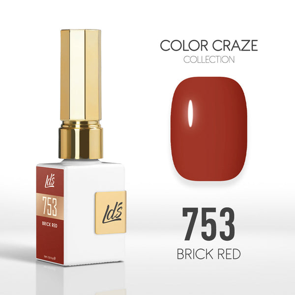  LDS Color Craze Gel Nail Polish - 753 Brick Red - 0.5oz by LDS COLOR CRAZE sold by DTK Nail Supply