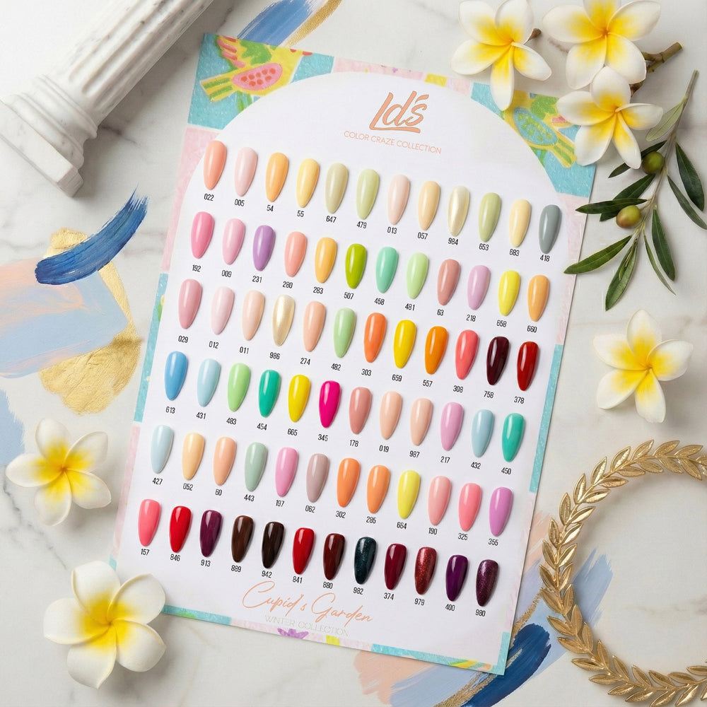 LDS Color Craze - Set 72 Colors - Gel Polish 0.5oz - Cupid's Garden Winter Collection