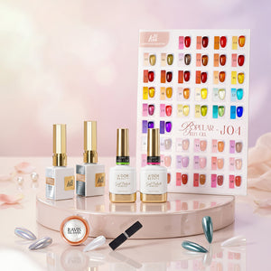 Buy LDS J04 Jelly Collection, FREE 1 LDS Moon Light Silver Cat Eye + 1 LDS Rain Bow Cat Eye + 1 Chrome Powder Super Clear + 2 A'Dor Drip Base Top + 1 Ribbon Magnet