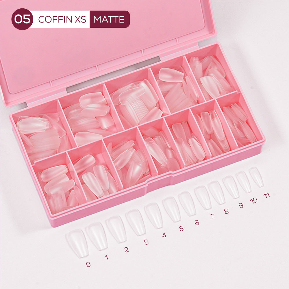 LDS - 05 Coffin XS Matte Nail Tips (Full Cover)