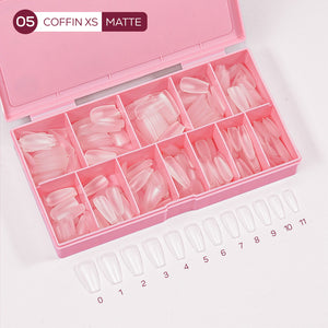 LDS - 05 Coffin XS Matte Nail Tips (Full Cover)