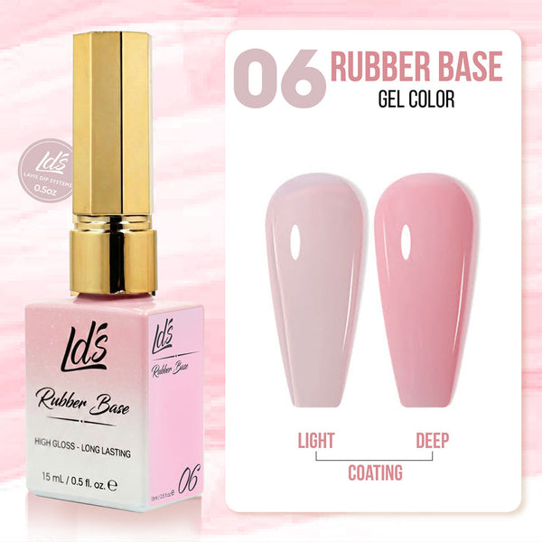 LDS Rubber Base Gel - RB-06 (Ver 2) - GEL POLISH 0.5 OZ - Bouncy Blush Collection