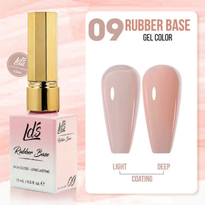LDS Rubber Base Gel - RB-09 (Ver 2) - GEL POLISH 0.5 OZ - Bouncy Blush Collection