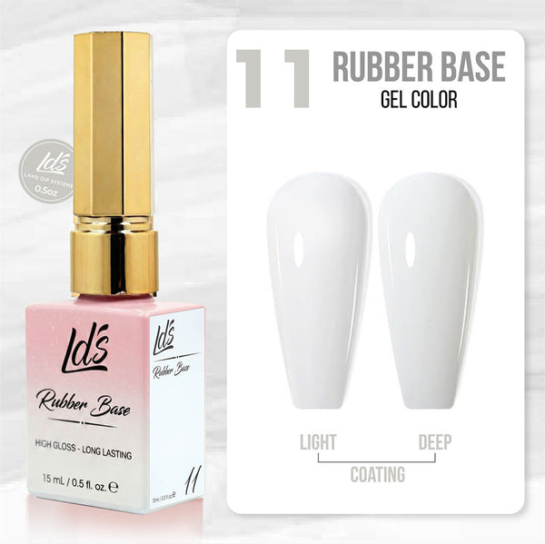 LDS Rubber Base Gel - RB-11 (Ver 2) - GEL POLISH 0.5 OZ - Bouncy Blush Collection
