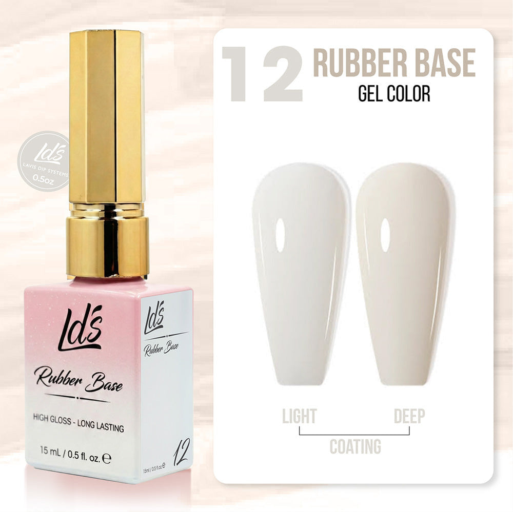 LDS Rubber Base Gel - RB-12 (Ver 2) - GEL POLISH 0.5 OZ - Bouncy Blush Collection