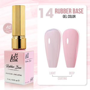 LDS Rubber Base Gel - RB-14 (Ver 2) - GEL POLISH 0.5 OZ - Bouncy Blush Collection