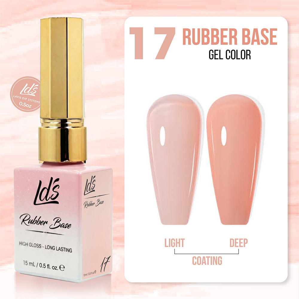 LDS Rubber Base Gel - RB-17 (Ver 2) - GEL POLISH 0.5 OZ - Bouncy Blush Collection