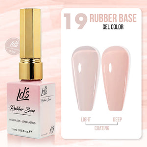 LDS Rubber Base Gel - RB-19 (Ver 2) - GEL POLISH 0.5 OZ - Bouncy Blush Collection