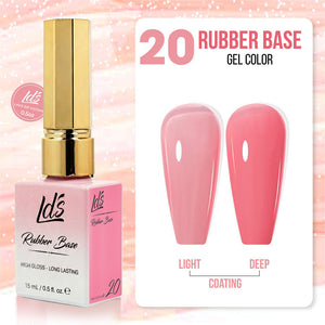 LDS Rubber Base Gel - RB-20 (Ver 2) - GEL POLISH 0.5 OZ - Bouncy Blush Collection