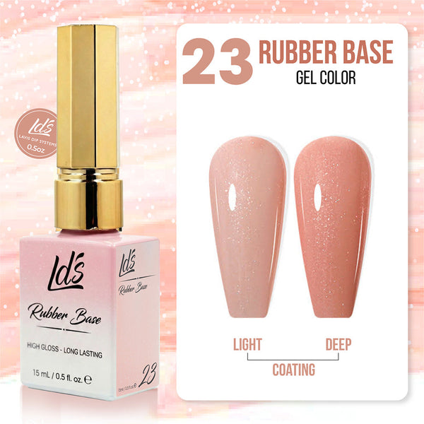LDS Rubber Base Gel - RB-23 (Ver 2) - GEL POLISH 0.5 OZ - Bouncy Blush Collection